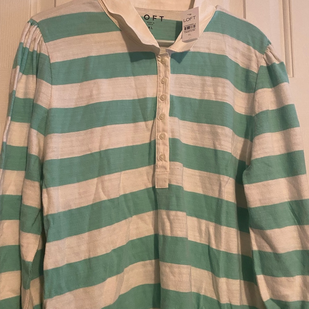 Loft puff sleeve polo